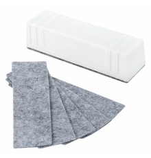 Стиратель магнитный для доски (45х145 мм) + 5 сменных салфеток, BRAUBERG 