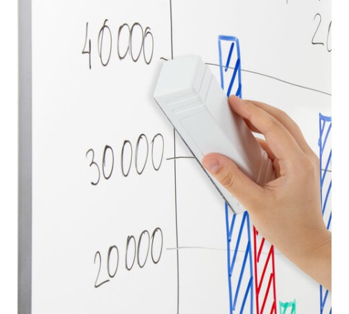 Стиратель магнитный для доски (45х145 мм) + 5 сменных салфеток, BRAUBERG 