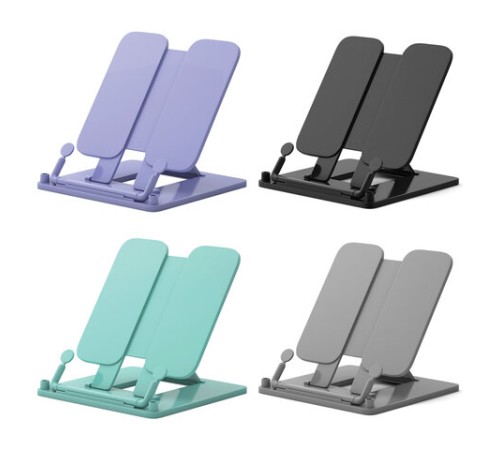 Подставка для книг и учебников ERICH KRAUSE, пластик, ассорти (черная, серая, фиолетовая, мятная), 64740