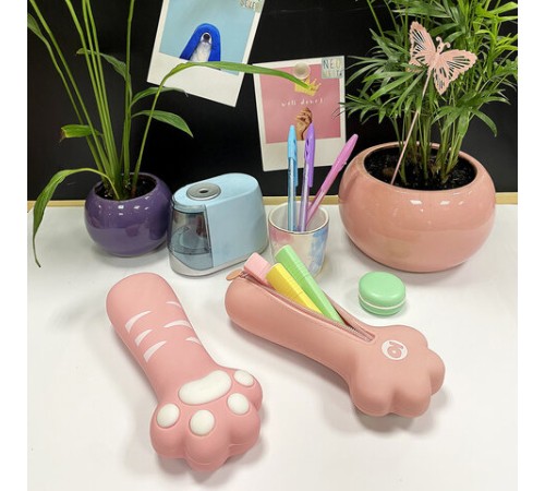 Пенал-косметичка ЮНЛАНДИЯ на молнии, силикон, 