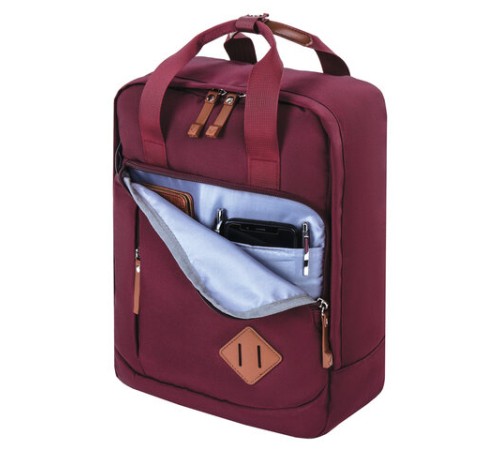Рюкзак BRAUBERG FRIENDLY универсальный с длинными ручками, бордовый, 37х26х13 см, 270090