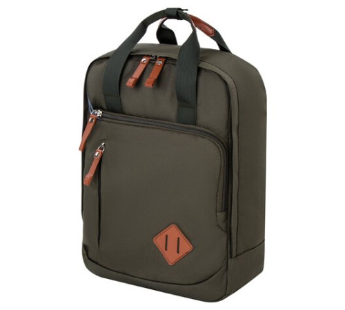 Рюкзак BRAUBERG FRIENDLY универсальный с длинными ручками, хаки, 37х26х13 см, 270091