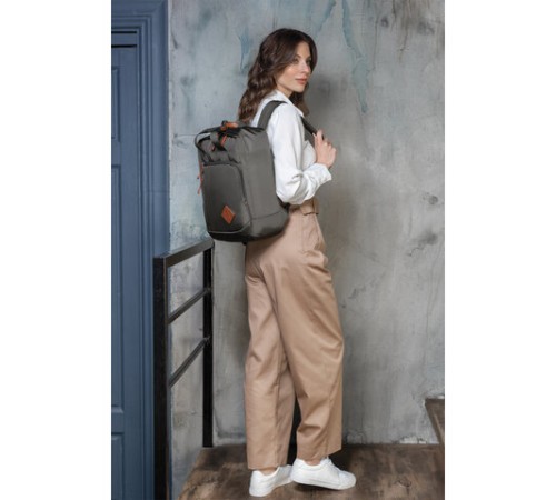 Рюкзак BRAUBERG FRIENDLY универсальный с длинными ручками, хаки, 37х26х13 см, 270091