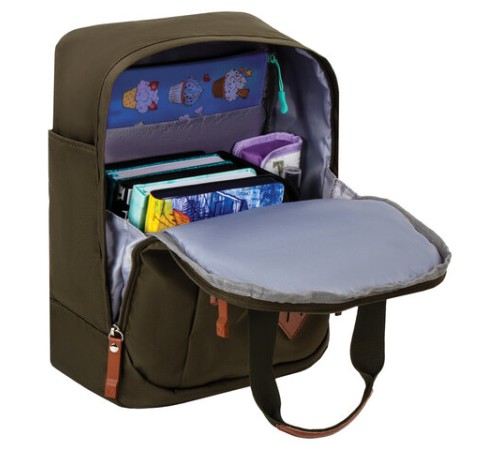 Рюкзак BRAUBERG FRIENDLY универсальный с длинными ручками, хаки, 37х26х13 см, 270091