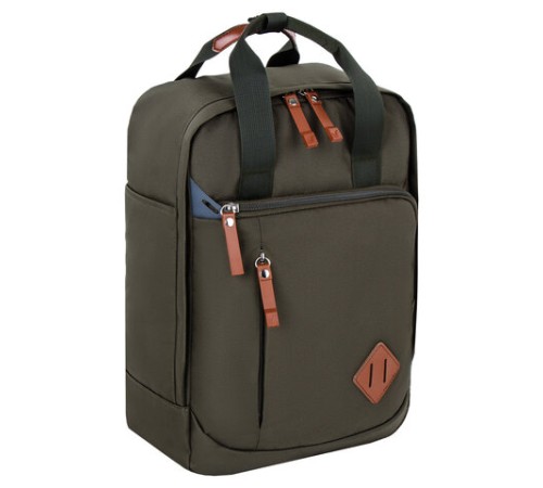 Рюкзак BRAUBERG FRIENDLY универсальный с длинными ручками, хаки, 37х26х13 см, 270091