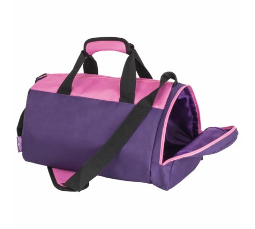 Сумка для занятий спортивная ЮНЛАНДИЯ с отделением для обуви, 40х22х20 см, фиолетовый/розовый, 270094