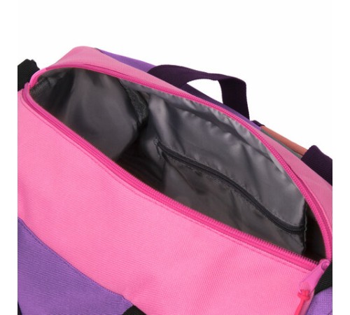 Сумка для занятий спортивная ЮНЛАНДИЯ с отделением для обуви, 40х22х20 см, фиолетовый/розовый, 270094