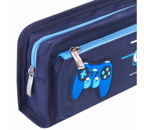 Пенал мягкий ЮНЛАНДИЯ, 2 отделения, полиэстер, 