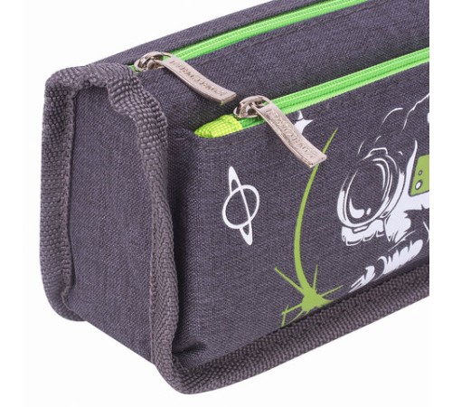 Пенал мягкий ЮНЛАНДИЯ, 2 отделения, полиэстер, 