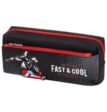 Пенал мягкий ЮНЛАНДИЯ, 2 отделения, полиэстер, 