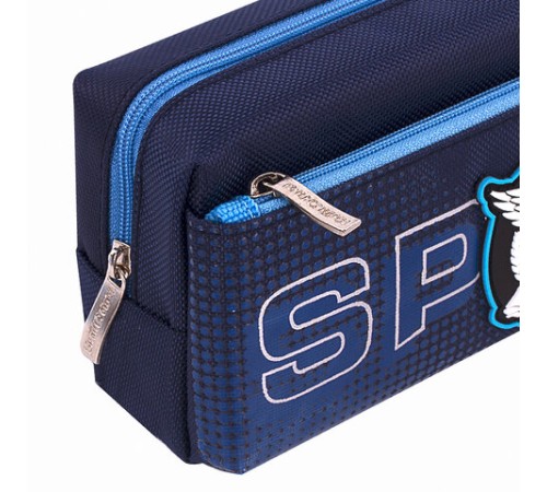 Пенал мягкий ЮНЛАНДИЯ, 2 отделения, полиэстер, 