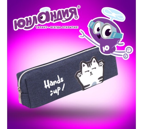 Пенал ЮНЛАНДИЯ, 1 отделение, полиэстер, 