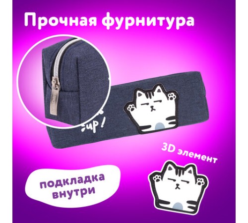 Пенал ЮНЛАНДИЯ, 1 отделение, полиэстер, 