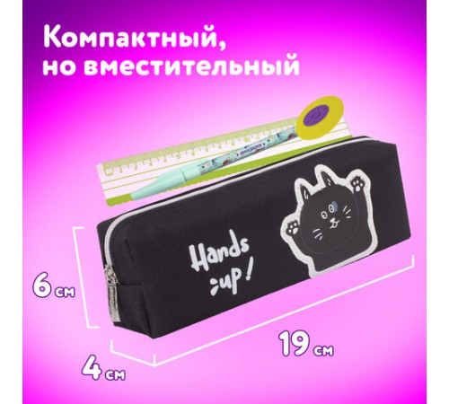 Пенал ЮНЛАНДИЯ, 1 отделение, полиэстер, 