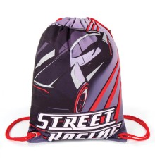 Мешок для обуви BRAUBERG PREMIUM, карман, подкладка, светоотражающие элементы, 43х33 см, Street racing, 270284