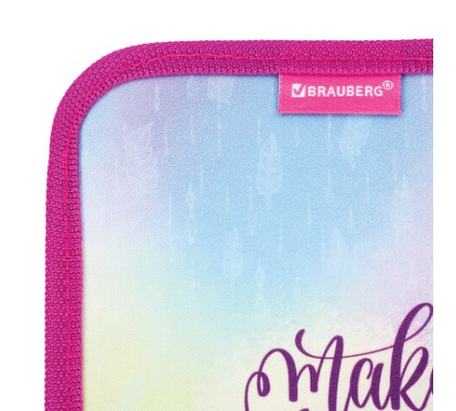 Пенал BRAUBERG, 1 отделение, полиэстер, 21х14 см, 