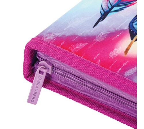 Пенал BRAUBERG, 1 отделение, полиэстер, 21х14 см, 