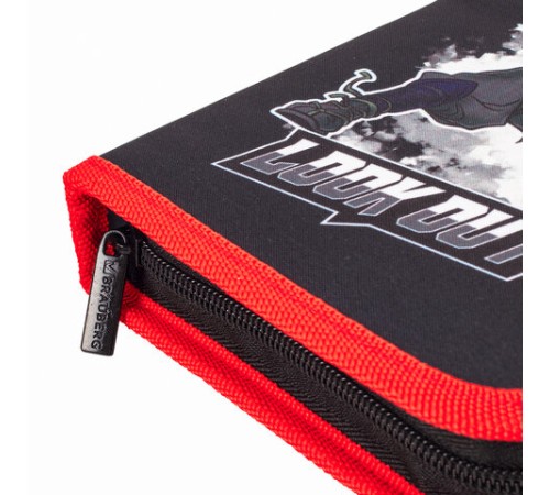 Пенал BRAUBERG, 1 отделение, 2 откидные планки, полиэстер, 21х14 см, 