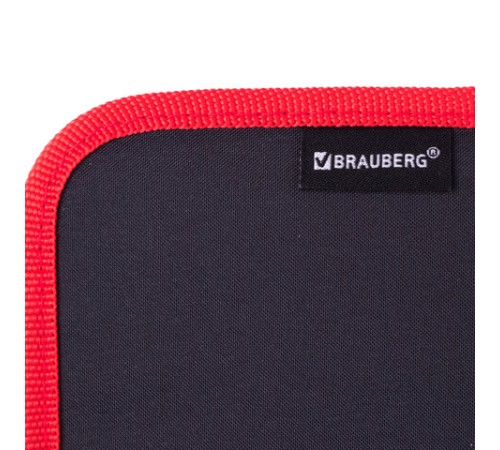 Пенал BRAUBERG, 1 отделение, 2 откидные планки, полиэстер, 21х14 см, 