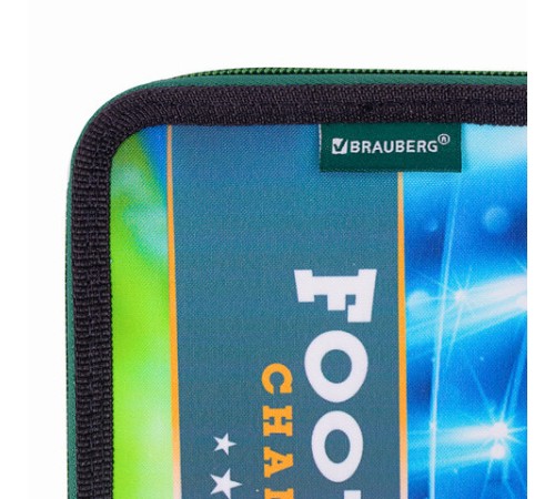 Пенал BRAUBERG, 2 отделения, полиэстер, 21х14 см, 