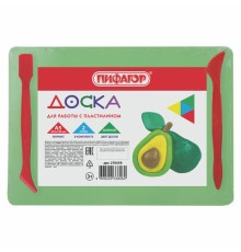 Доска для лепки компактная с 2 стеками А5, 205х150 мм, зеленая, ПИФАГОР, 270559