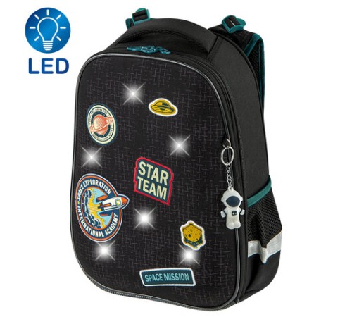 Ранец BRAUBERG PREMIUM, 2 отделения, с брелком, 