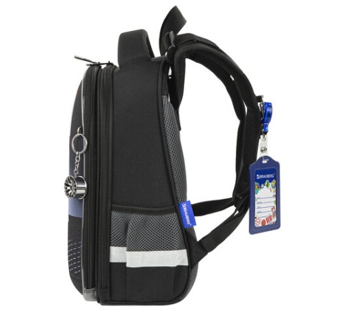 Ранец BRAUBERG PREMIUM, 2 отделения, с брелком, 