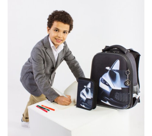 Ранец BRAUBERG PREMIUM, 2 отделения, с брелком, 