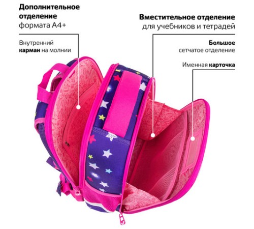 Ранец BRAUBERG FIT, 2 отделения, 