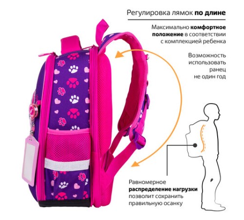 Ранец BRAUBERG FIT, 2 отделения, 