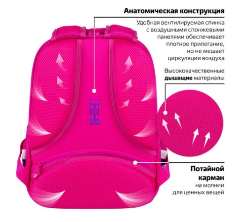 Ранец BRAUBERG FIT, 2 отделения, 