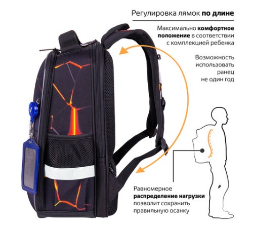 Ранец BRAUBERG FIT, 2 отделения, 