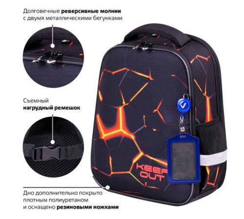 Ранец BRAUBERG FIT, 2 отделения, 