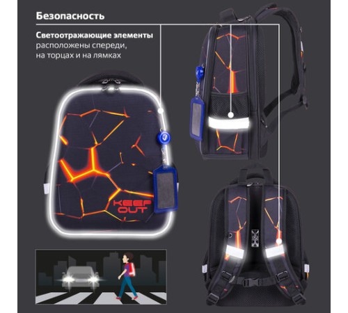 Ранец BRAUBERG FIT, 2 отделения, 