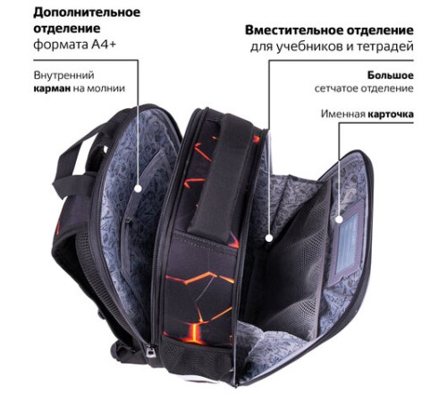 Ранец BRAUBERG FIT, 2 отделения, 