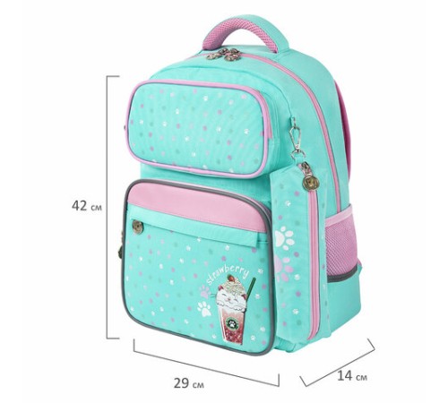 Рюкзак ЮНЛАНДИЯ COMPLETE с пеналом в комплекте, эрго-спинка, 