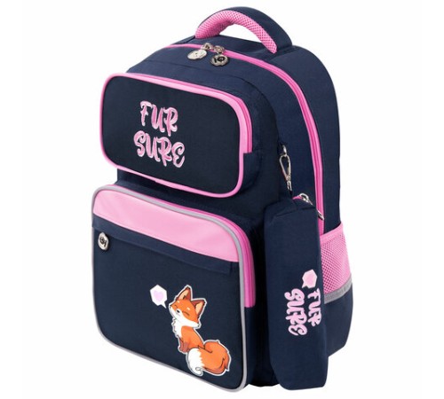 Рюкзак ЮНЛАНДИЯ COMPLETE с пеналом в комплекте, эрго-спинка, 