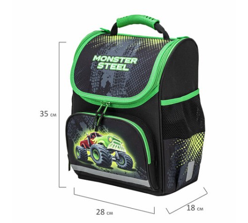 Ранец ПИФАГОР BASIC, 1 отделение, 3 кармана, эргономичная спинка, 