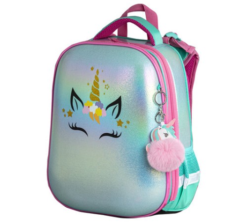 Ранец BRAUBERG SHINY, 2 отделения, с брелком, 