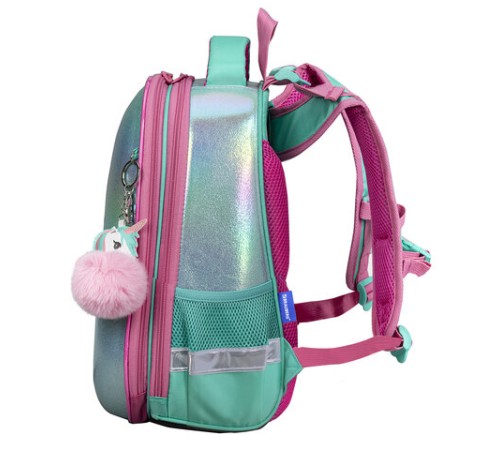 Ранец BRAUBERG SHINY, 2 отделения, с брелком, 