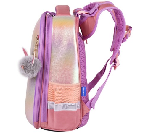 Ранец BRAUBERG SHINY, 2 отделения, с брелком, 