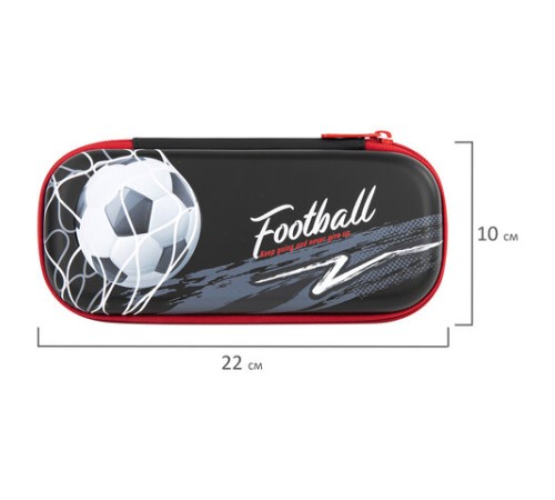 Пенал BRAUBERG, 1 отделение, 1 откидная планка, EVA 3D, 22х10х5 см, 