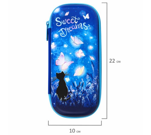 Пенал BRAUBERG, 1 отделение, 1 откидная планка, EVA, 22х10х5 см, 