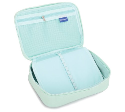 Пенал-косметичка BRAUBERG БОЛЬШОЙ, 1 отделение, 1 откидная планка, ткань, 21x15x6 см, 