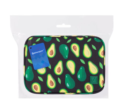 Пенал-косметичка BRAUBERG БОЛЬШОЙ, 1 отделение, 1 откидная планка, ткань, 21x15x6 см, 