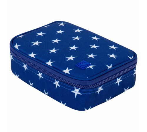 Пенал-косметичка BRAUBERG БОЛЬШОЙ, 1 отделение, 1 откидная планка, ткань, 21x15x6 см, 