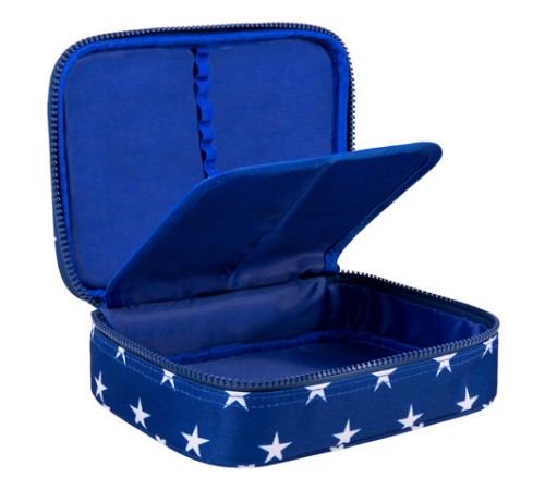 Пенал-косметичка BRAUBERG БОЛЬШОЙ, 1 отделение, 1 откидная планка, ткань, 21x15x6 см, 