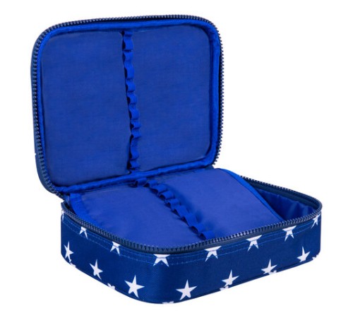 Пенал-косметичка BRAUBERG БОЛЬШОЙ, 1 отделение, 1 откидная планка, ткань, 21x15x6 см, 