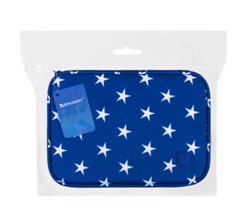 Пенал-косметичка BRAUBERG БОЛЬШОЙ, 1 отделение, 1 откидная планка, ткань, 21x15x6 см, 