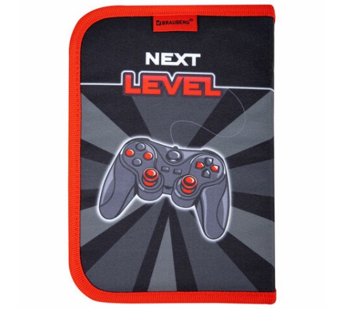 Пенал BRAUBERG, 1 отделение, 1 откидная планка, полиэстер, 21х14 см, 